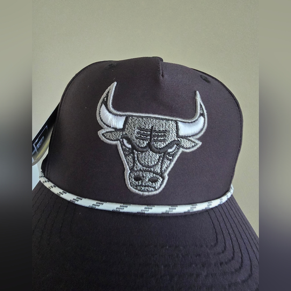 NBA Officially Licensed Rope Hat Snapback Performance Black Chicago Bulls